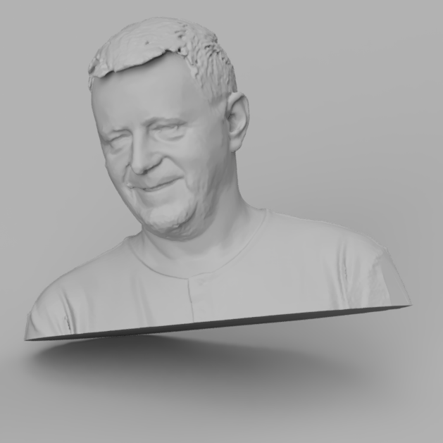 Scan 3D d'un buste d'une personne